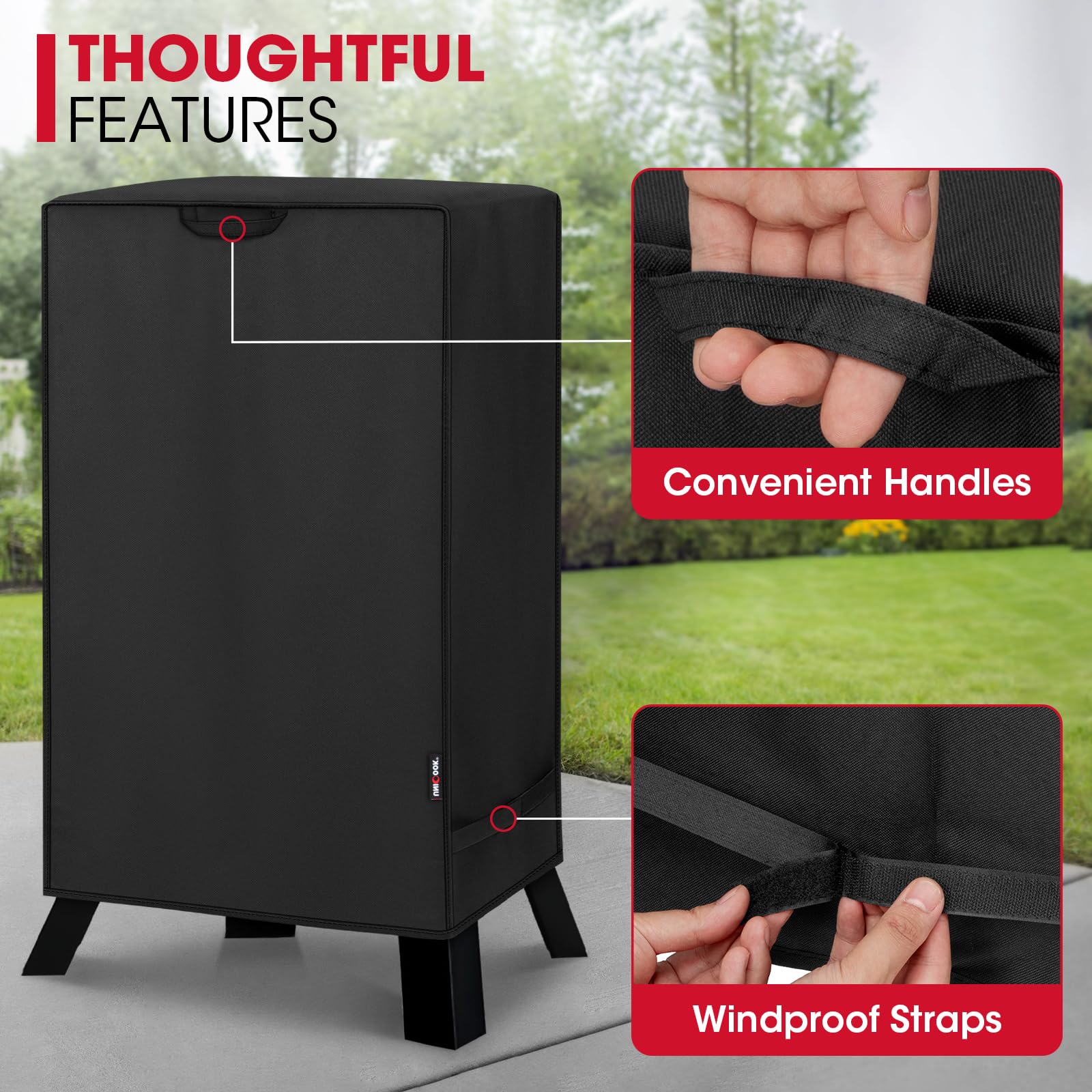 Back view of Unicook smoker cover