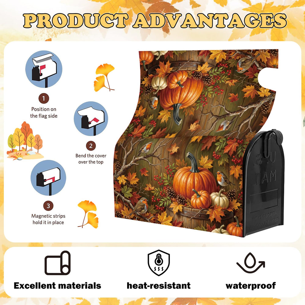 Back view of VISSTREE mailbox cover showcasing magnetic attachment