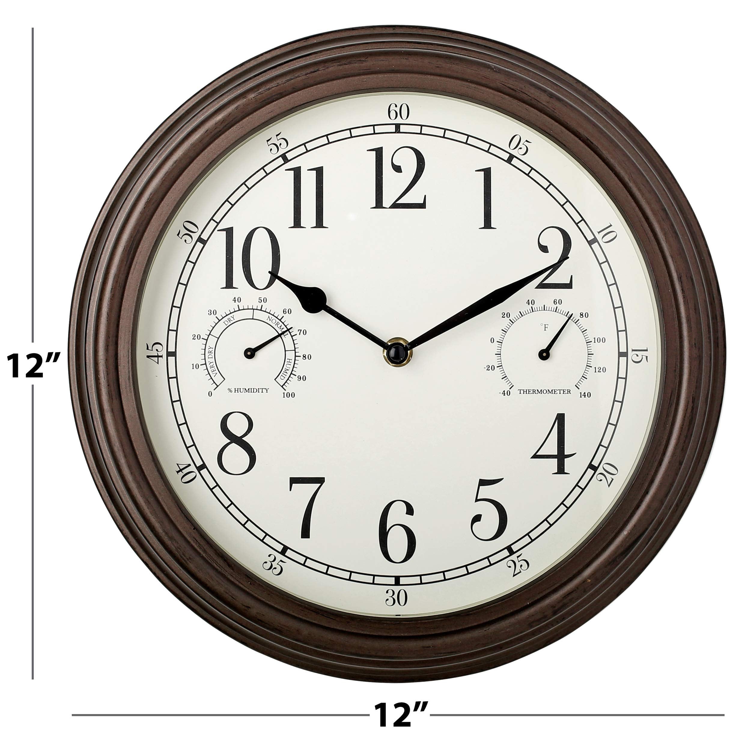 Back view of Westclox outdoor wall clock