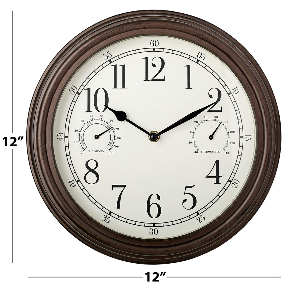 Back view of Westclox outdoor wall clock