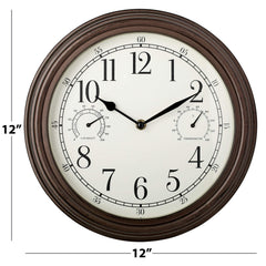 Back view of Westclox outdoor wall clock