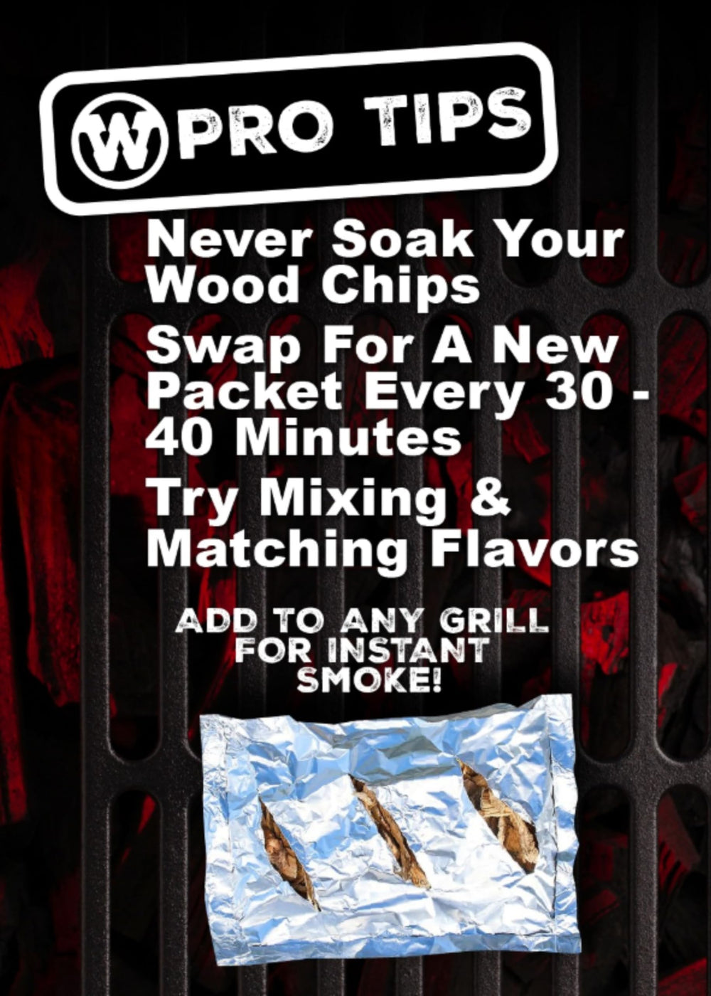 Back view of Western Cherry BBQ Smoking Chips package