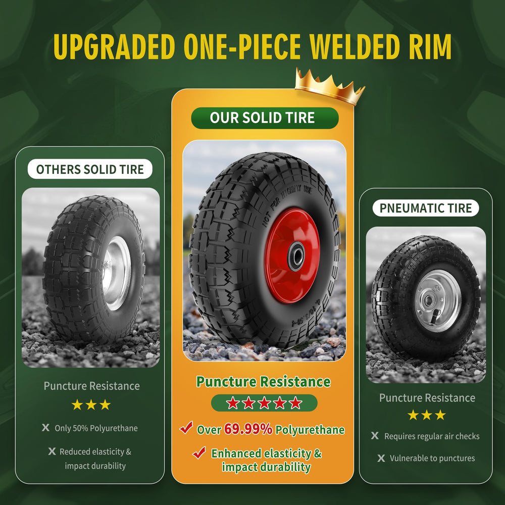 Back view of Wiltire tire showcasing its solid construction