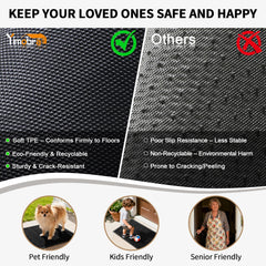 Back view of Yimobra doormat with anti-slip base