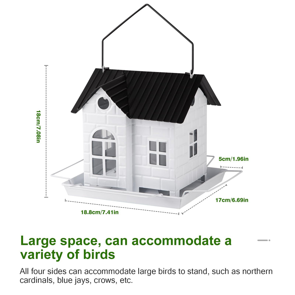 Back view of YKNTGIAO Solar Bird Feeder showing large capacity