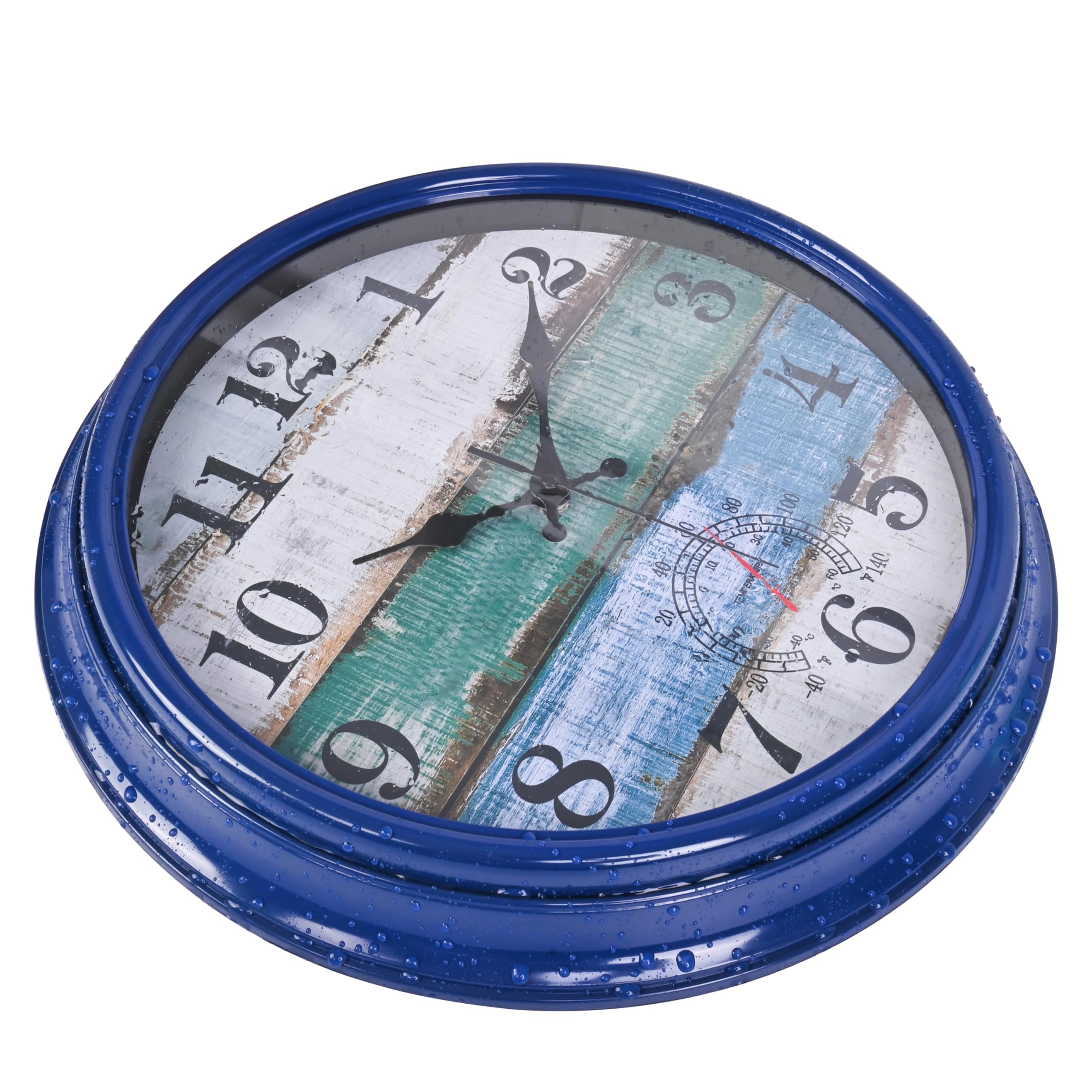 Back view of Yoiolclc Outdoor Clock with mounting hook