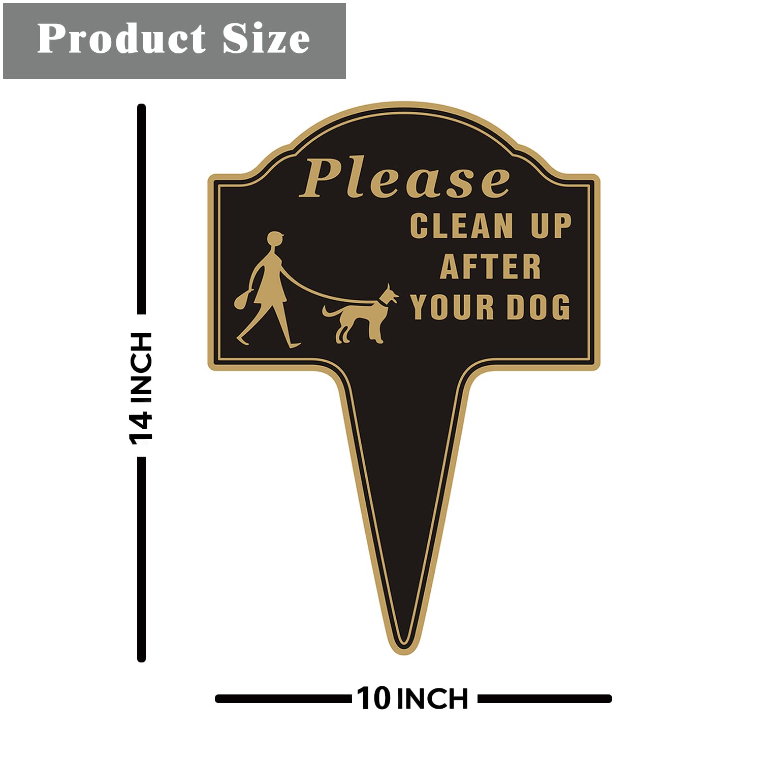 Back view of Yuntarda double-sided dog sign