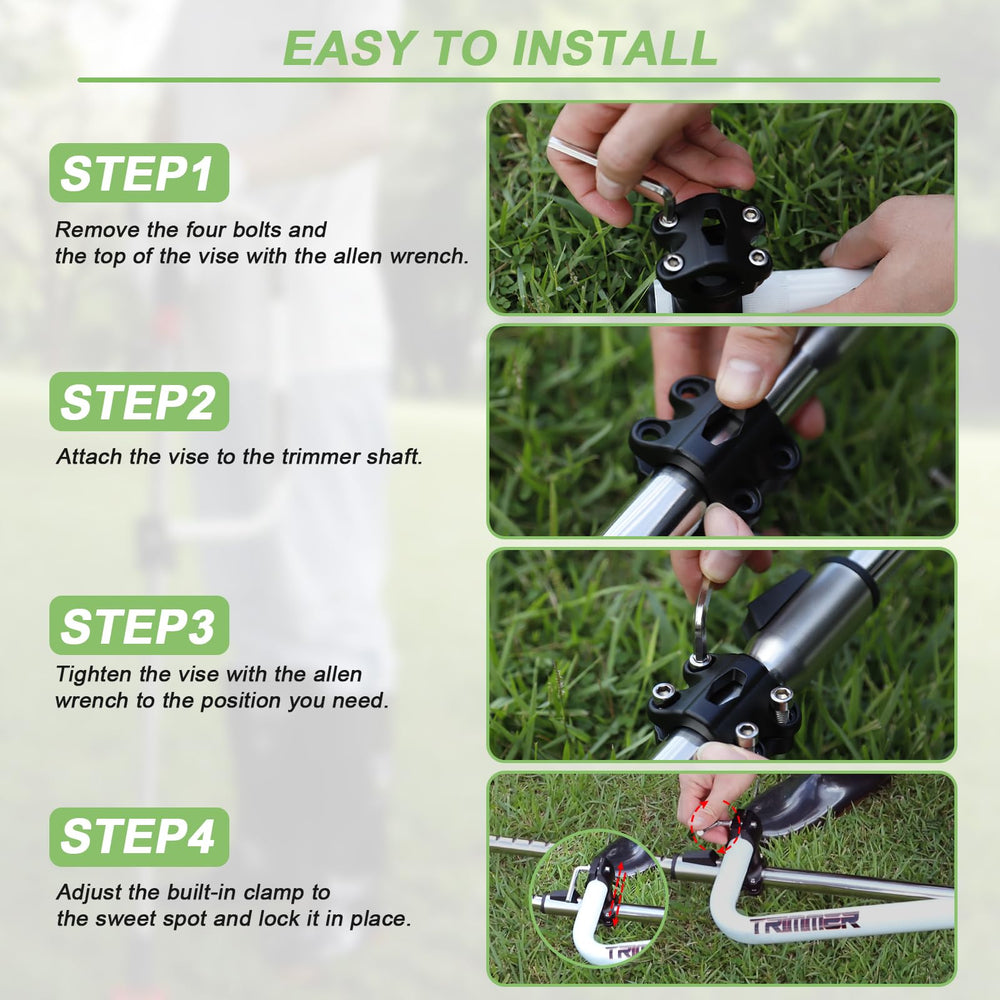 back view of zamazi Weedeater Handle installation