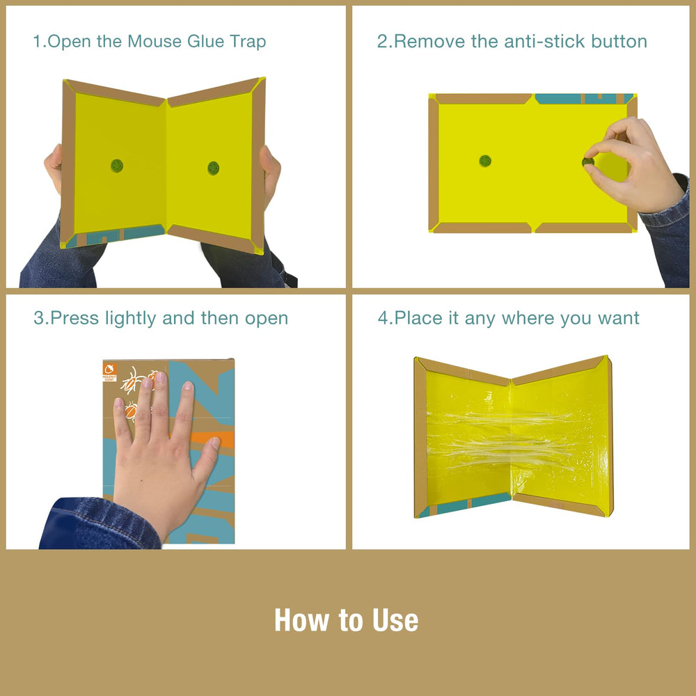 Back view of ZingZap Sticky Mouse Trap package