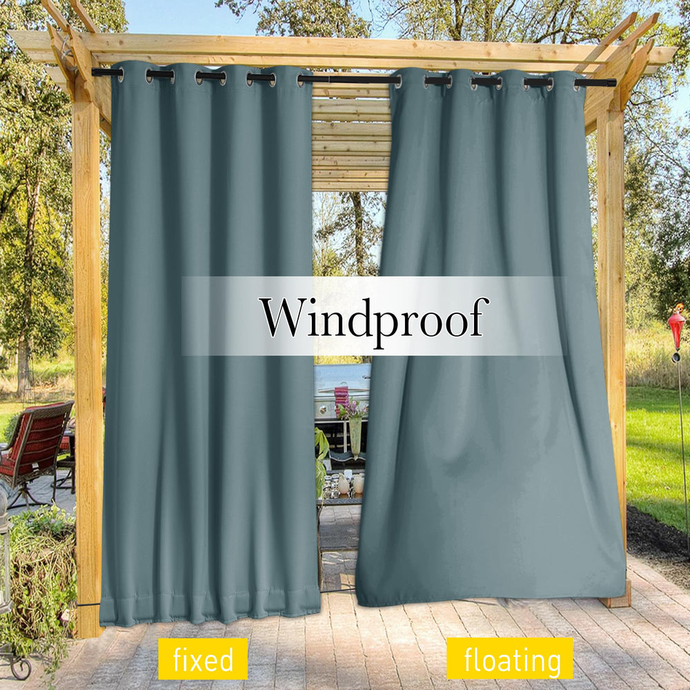 Back view showing hanging options for NICETOWN Curtains