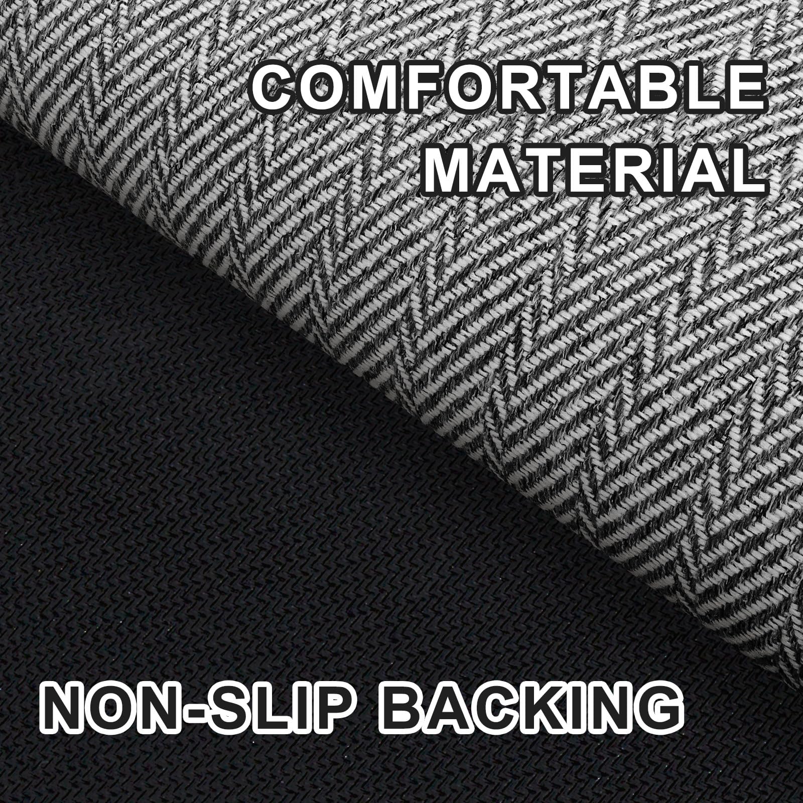 Back view showing non-slip rubber backing of BEISIFLOOR Door Mat