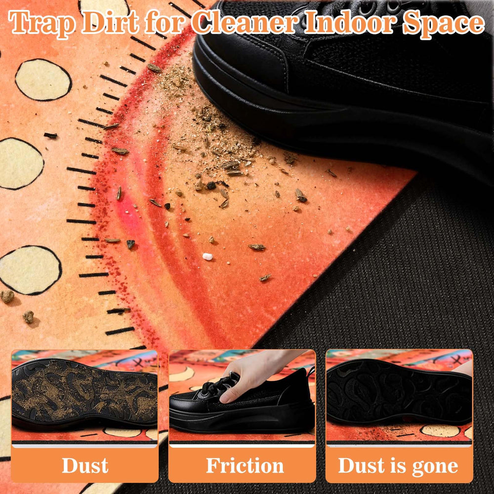 Back view showing the non-slip rubber backing of the door mat