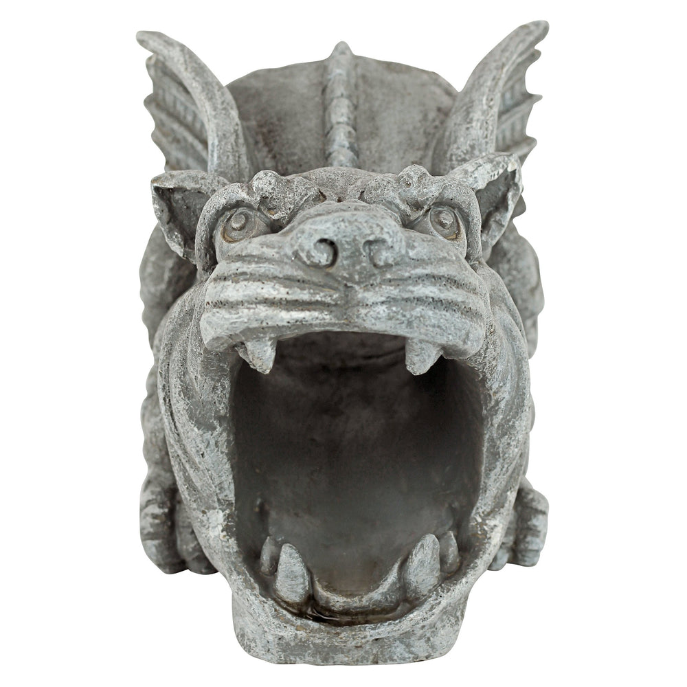 Back view showing the rear opening of the gargoyle