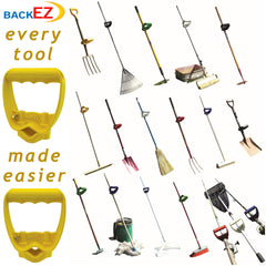 BackEZ Ergonomic Tool Handle Attachment on a shovel