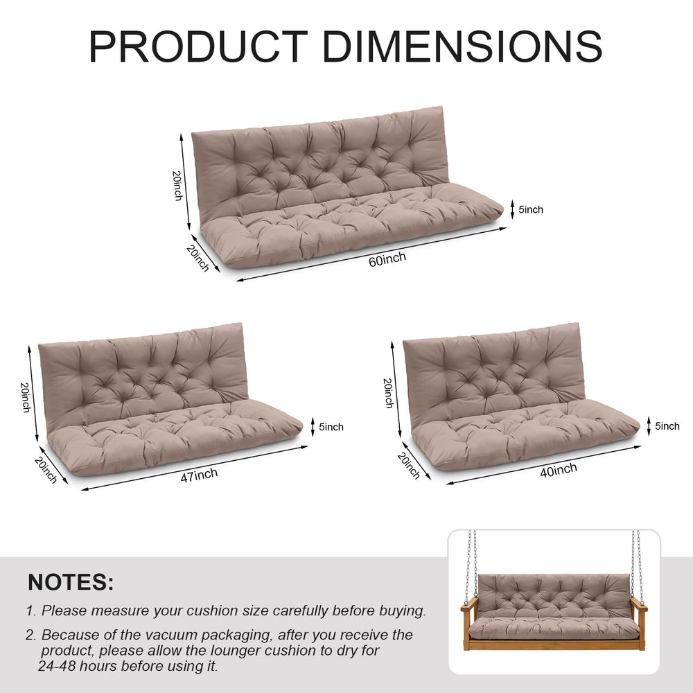 Backrest design of LCYY.TG Porch Swing Cushion