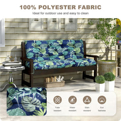 Backrest detail of NANGELRN Porch Swing Cushion Floral Navy