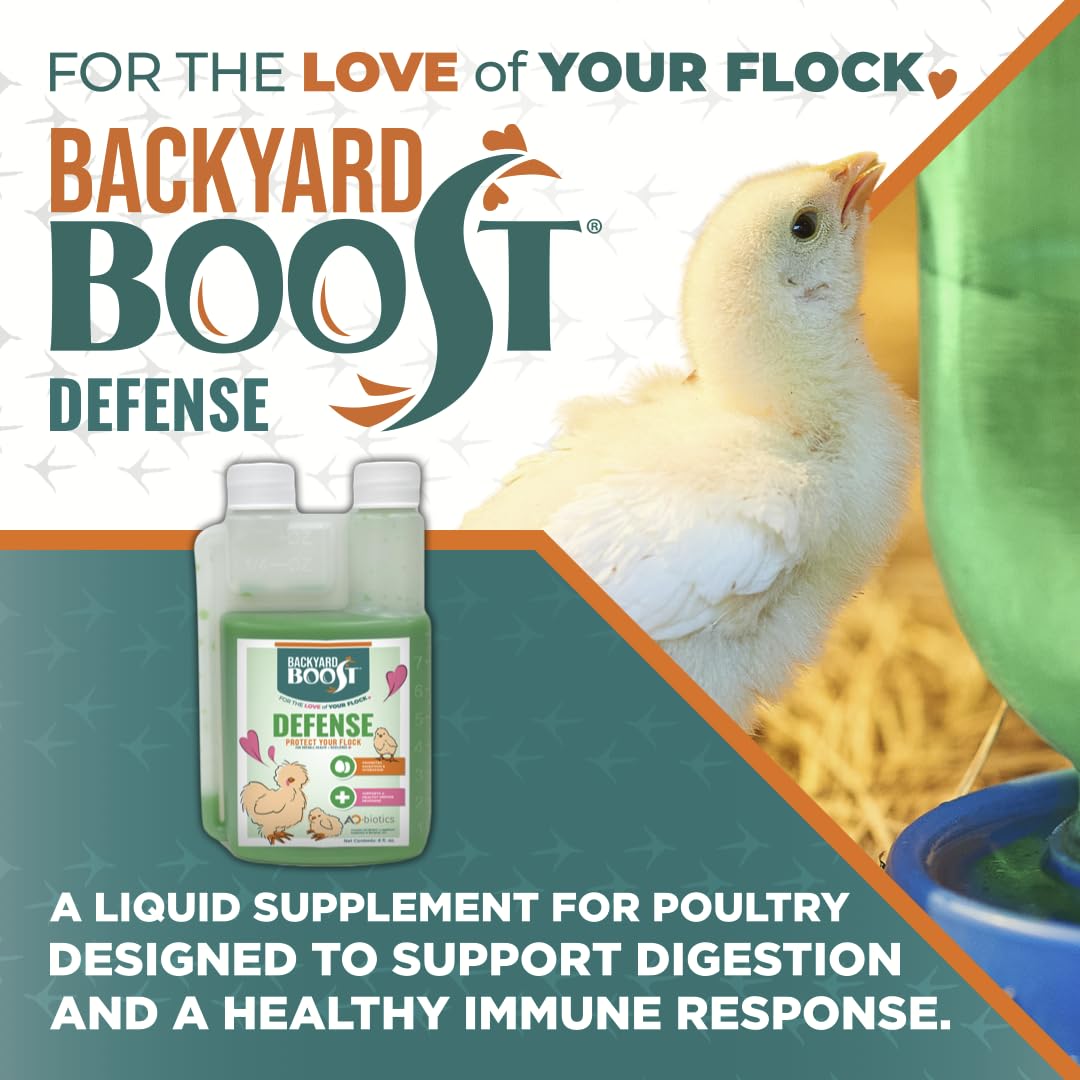 Backyard Defense for Poultry 8oz bottle side view