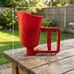 Backyard Essentials Bird Seed Scoop showing 4-cup capacity