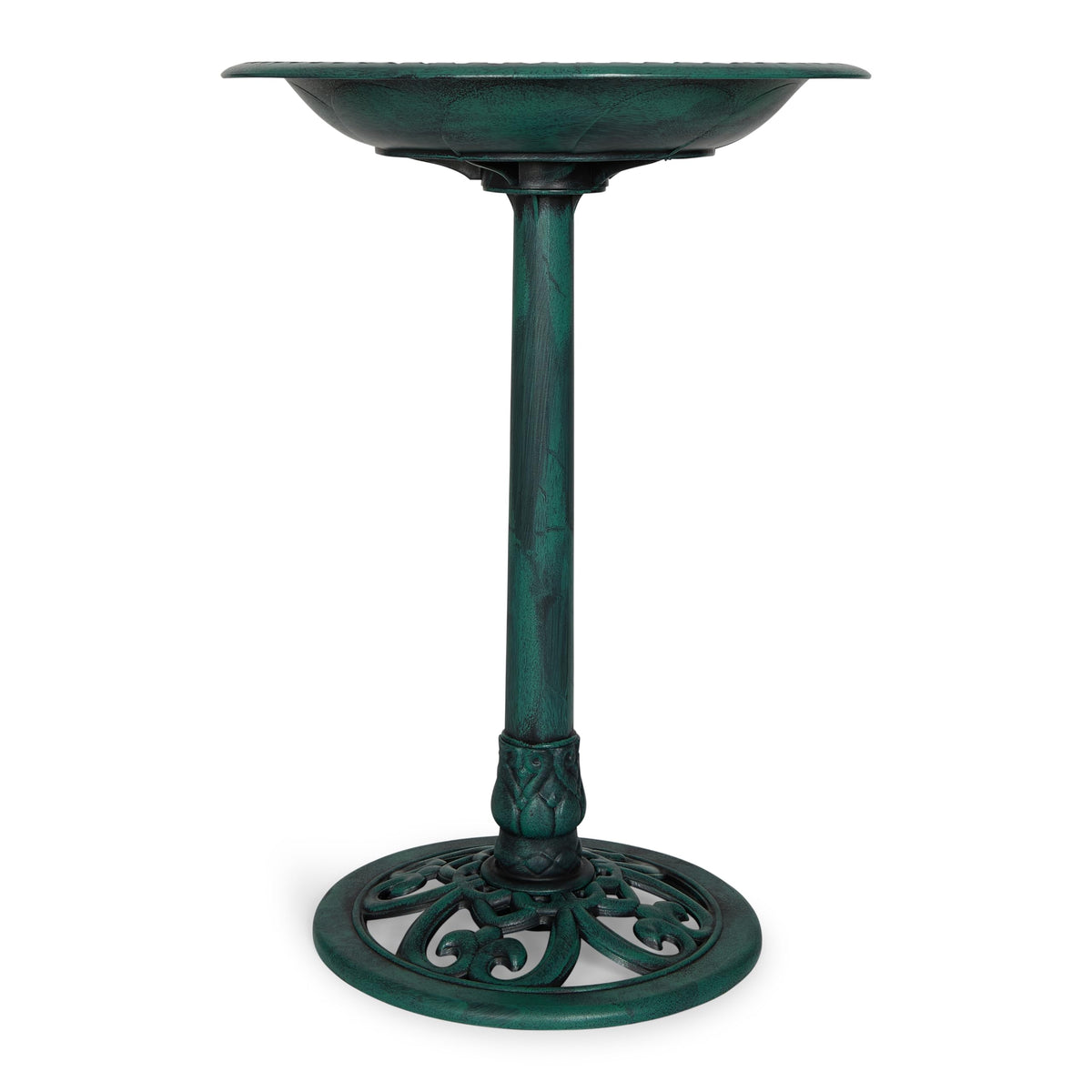 BACKYARD EXPRESSIONS 27 Inch Green Bird Bath front view