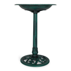 BACKYARD EXPRESSIONS 27 Inch Green Bird Bath front view