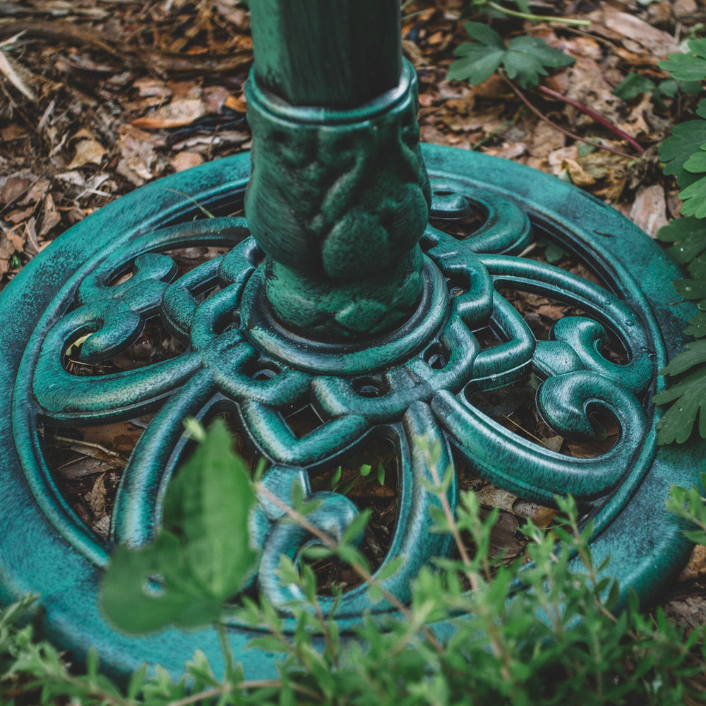 BACKYARD EXPRESSIONS 27 Inch Green Bird Bath weather-resistant material