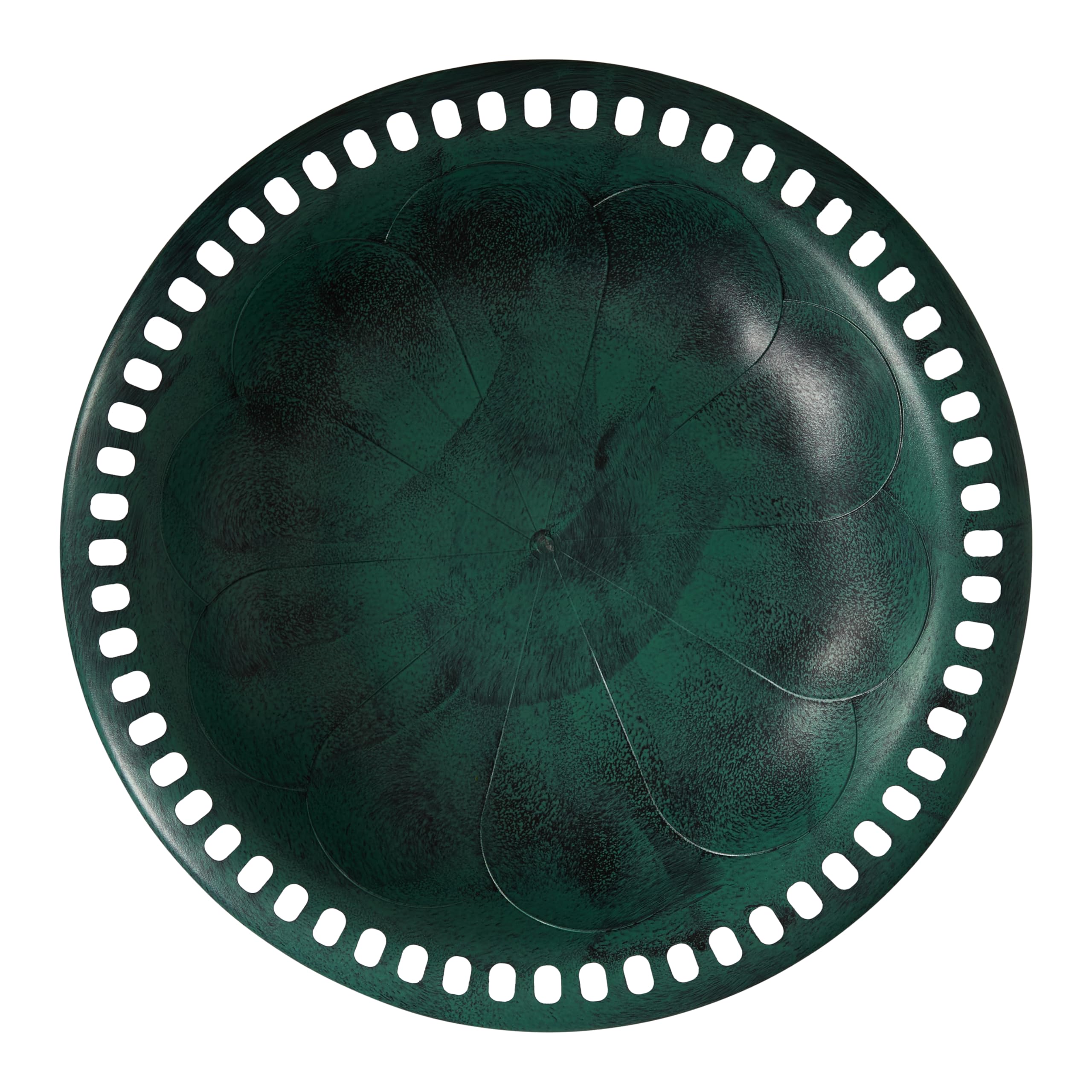BACKYARD EXPRESSIONS 27 Inch Green Bird Bath with ground stakes