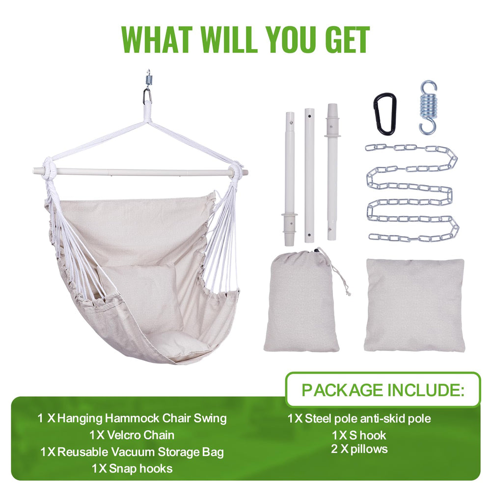 BACKYARD EXPRESSIONS Hammock Chair with plush pillows
