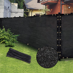 BADAO Black Outdoor Privacy Screen Fence 4FT x 50FT front view