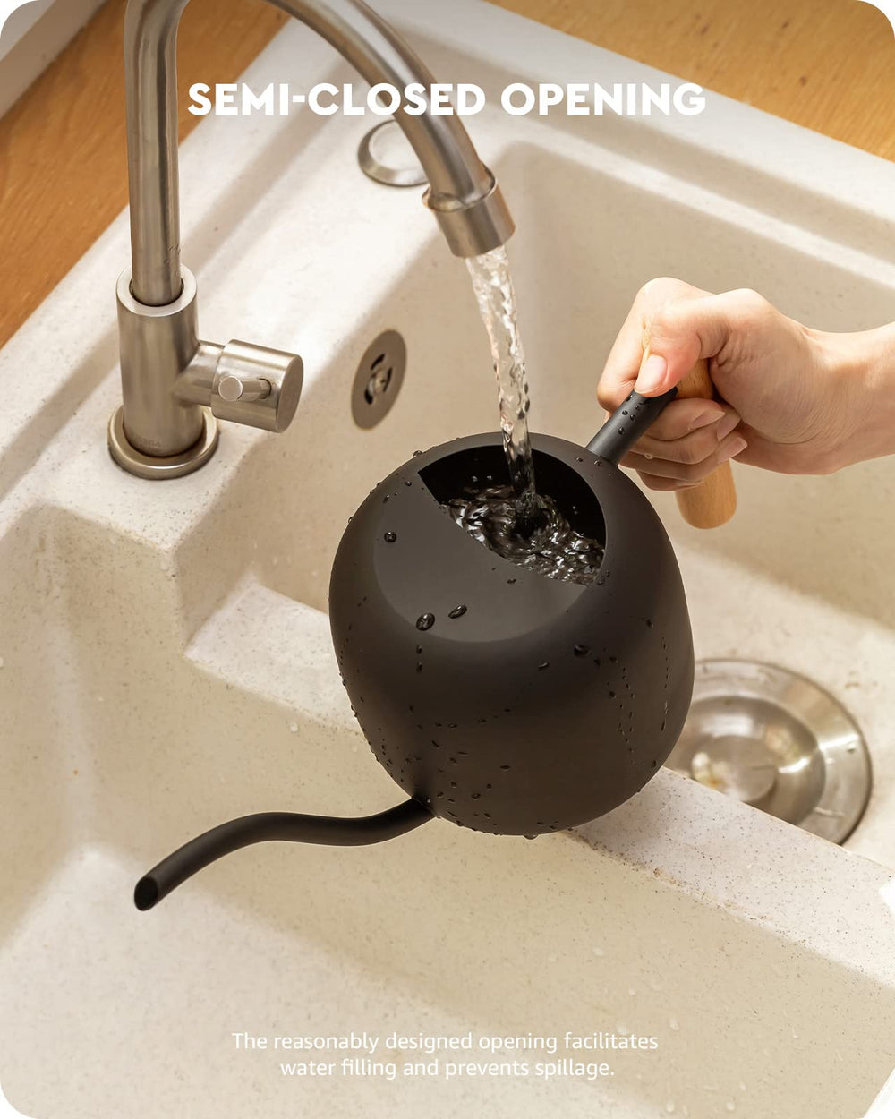 Baffect Indoor Watering Can on indoor shelf with plants
