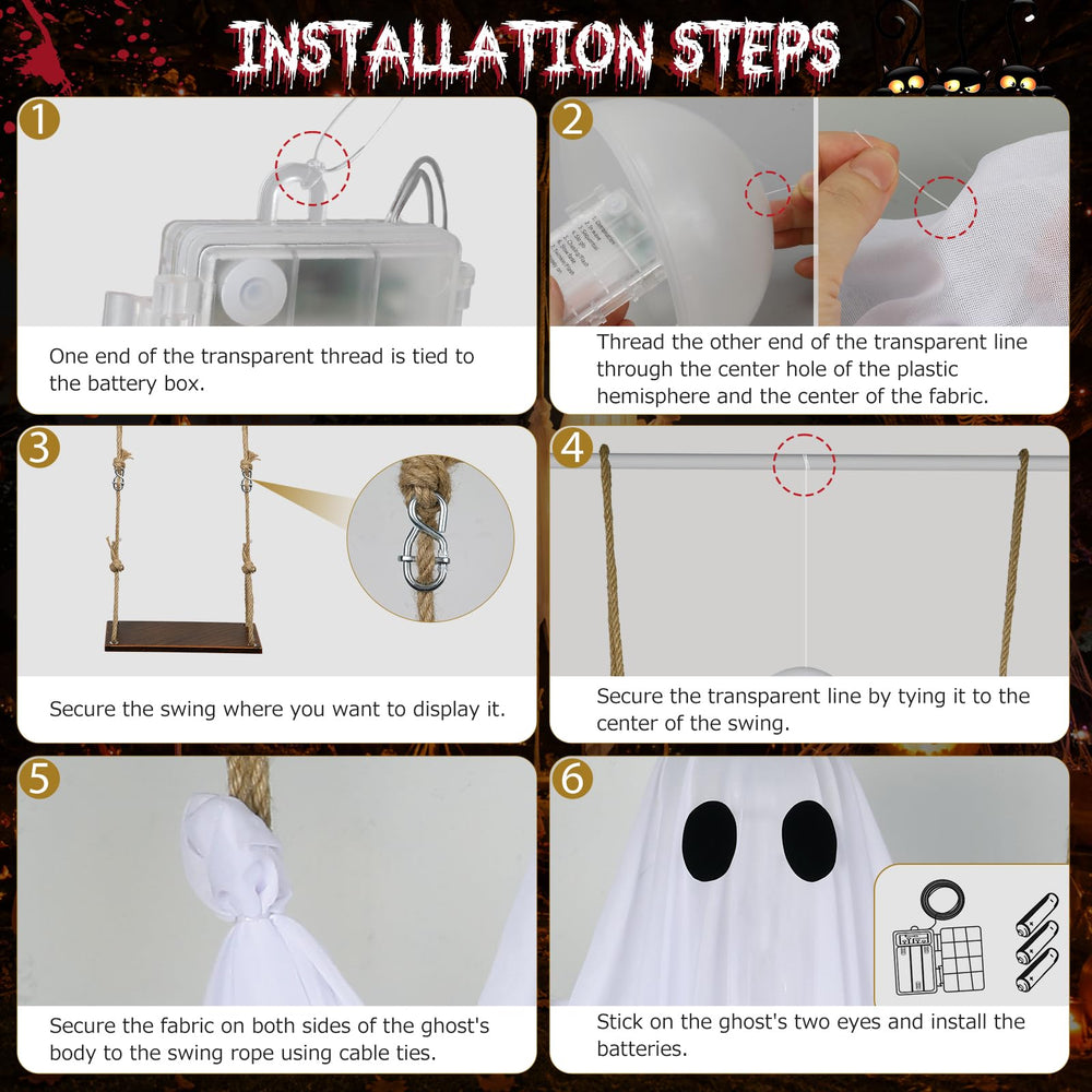 BAICIWE ghost decoration with remote control and timing features