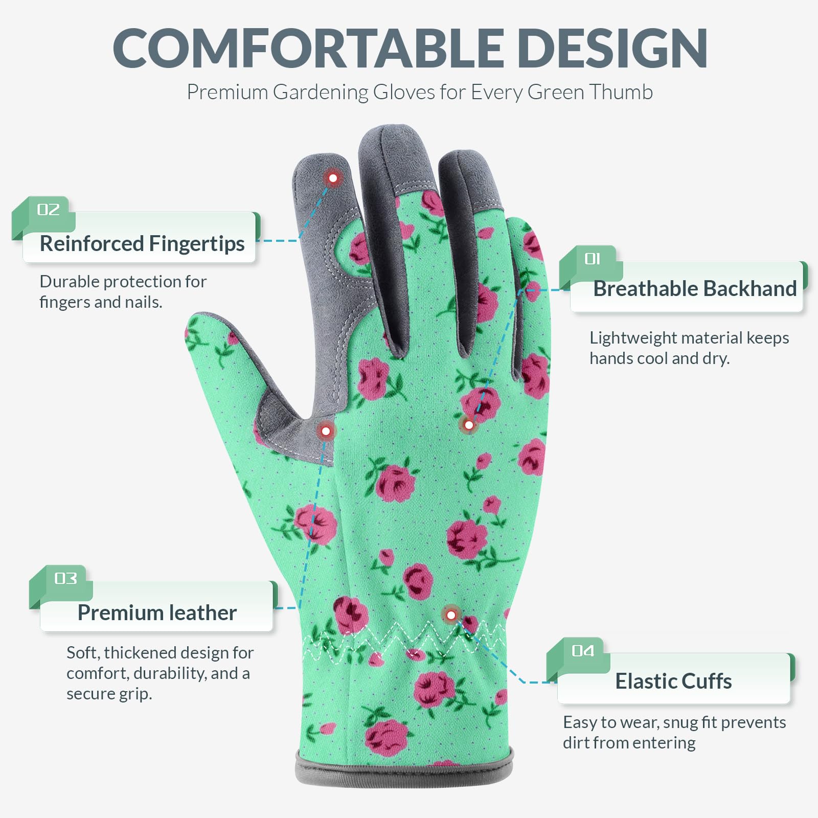 Baidast Gardening Gloves in use while planting flowers