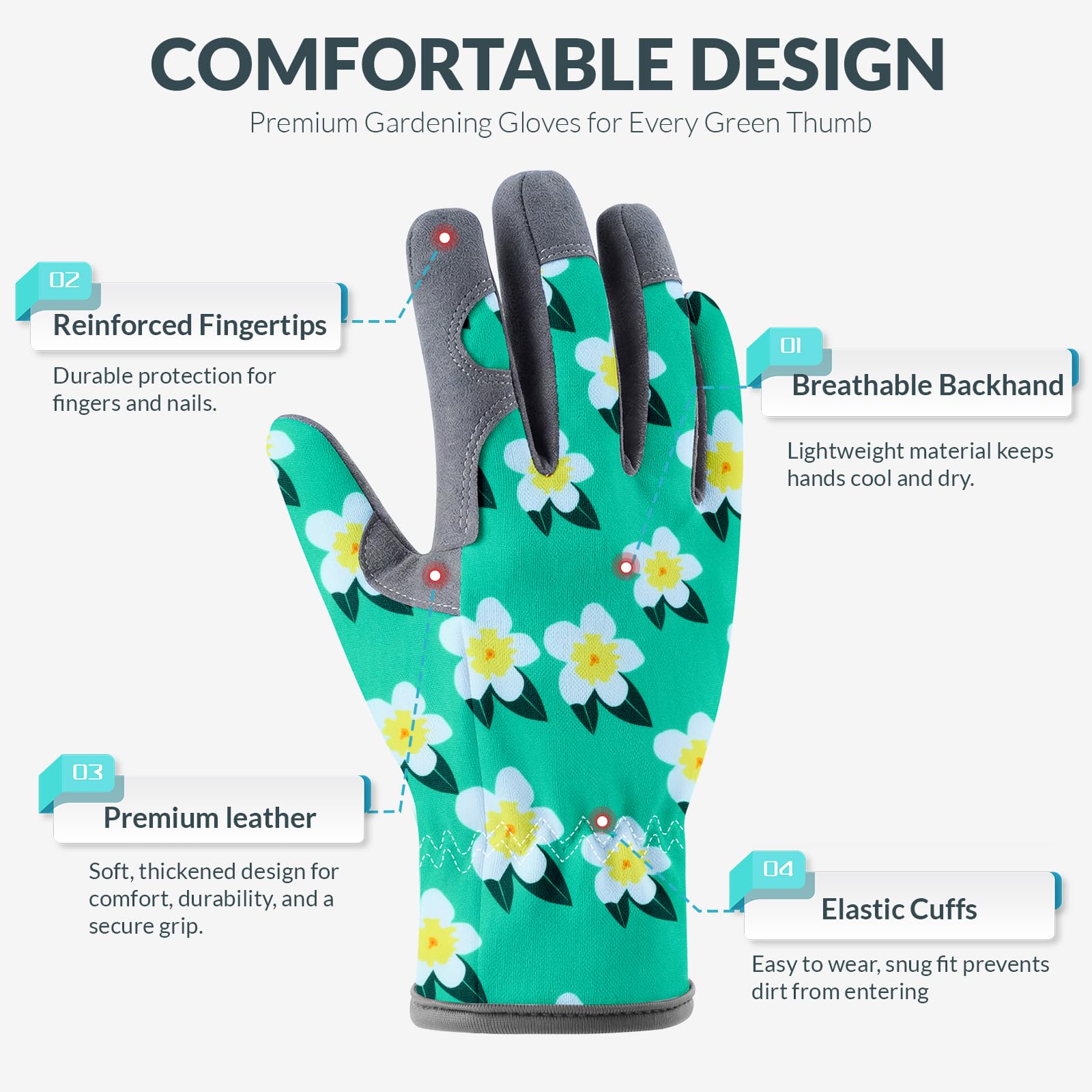 Baidast Gardening Gloves worn during planting