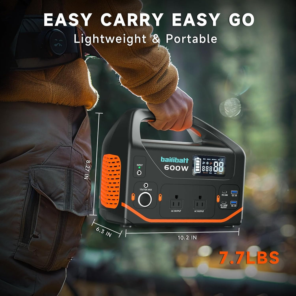 bailibatt Portable Power Station 600W side view