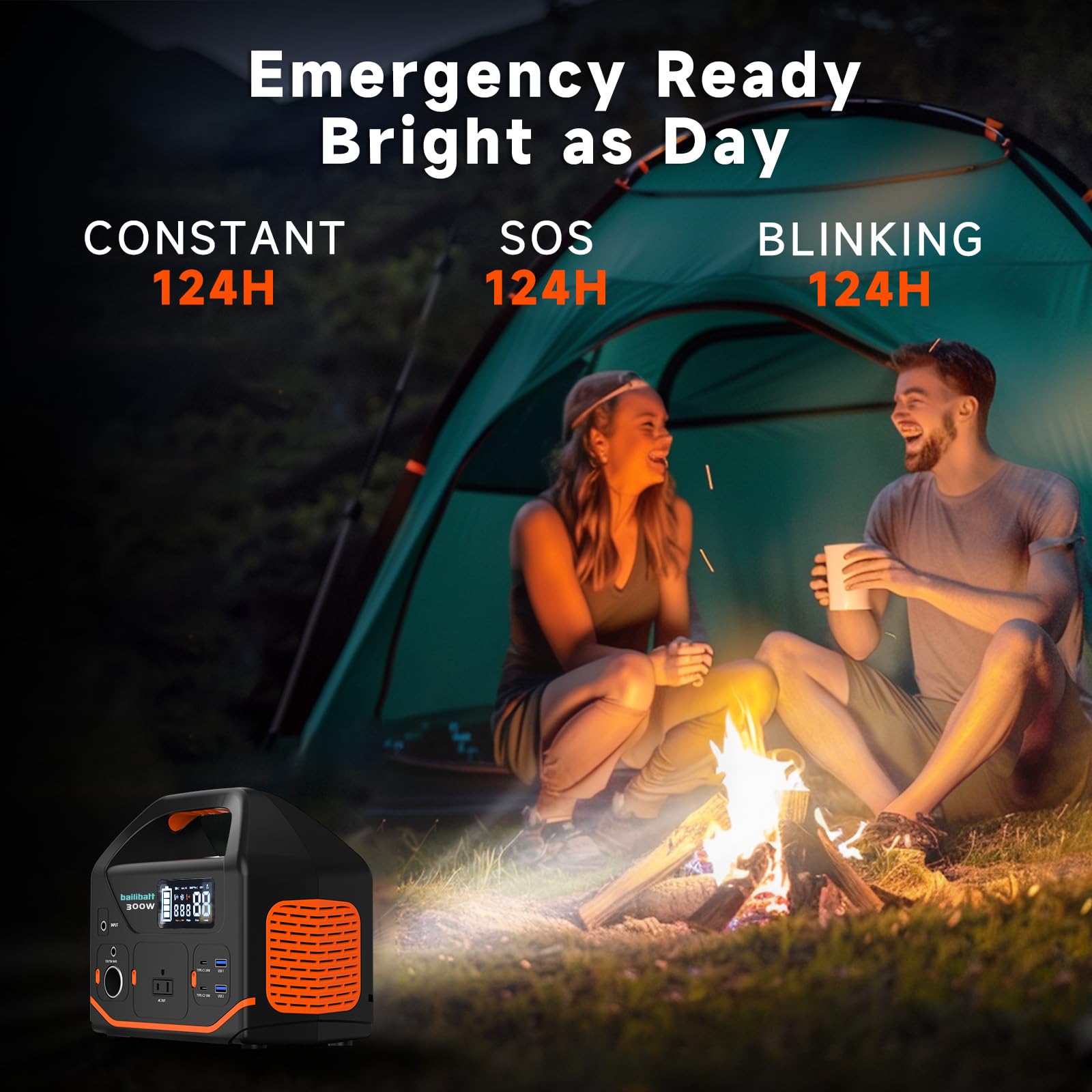 bailibatt Portable Power Station packed in a backpack