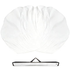 Baisdan 54"x54" white worship flag front view with flexible rod