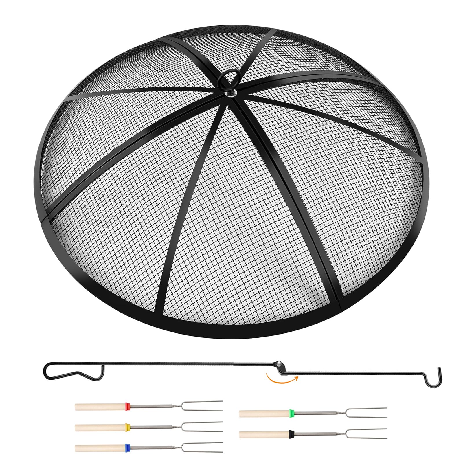 Baitedelai 40-inch fire pit spark screen front view