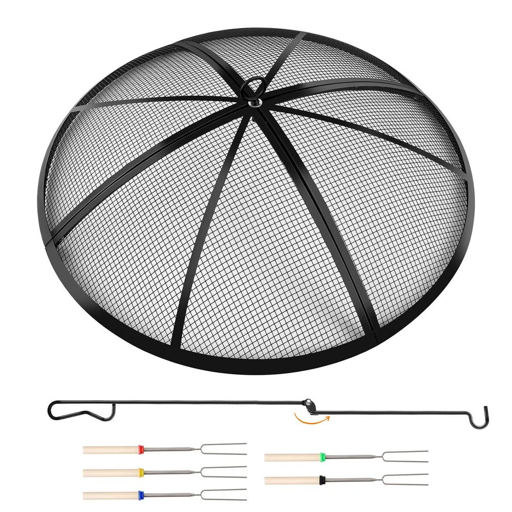 Baitedelai 40-inch fire pit spark screen front view