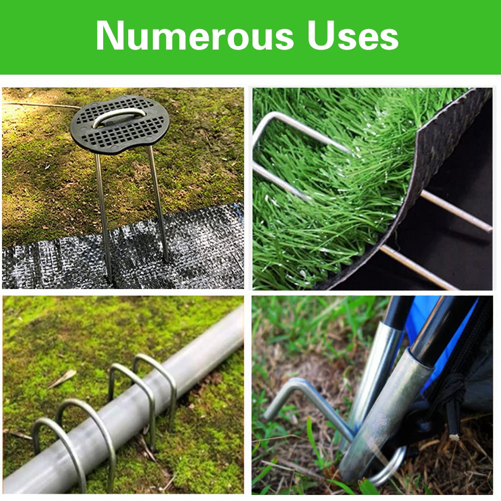 Bakulyor garden stakes used to secure landscape fabric