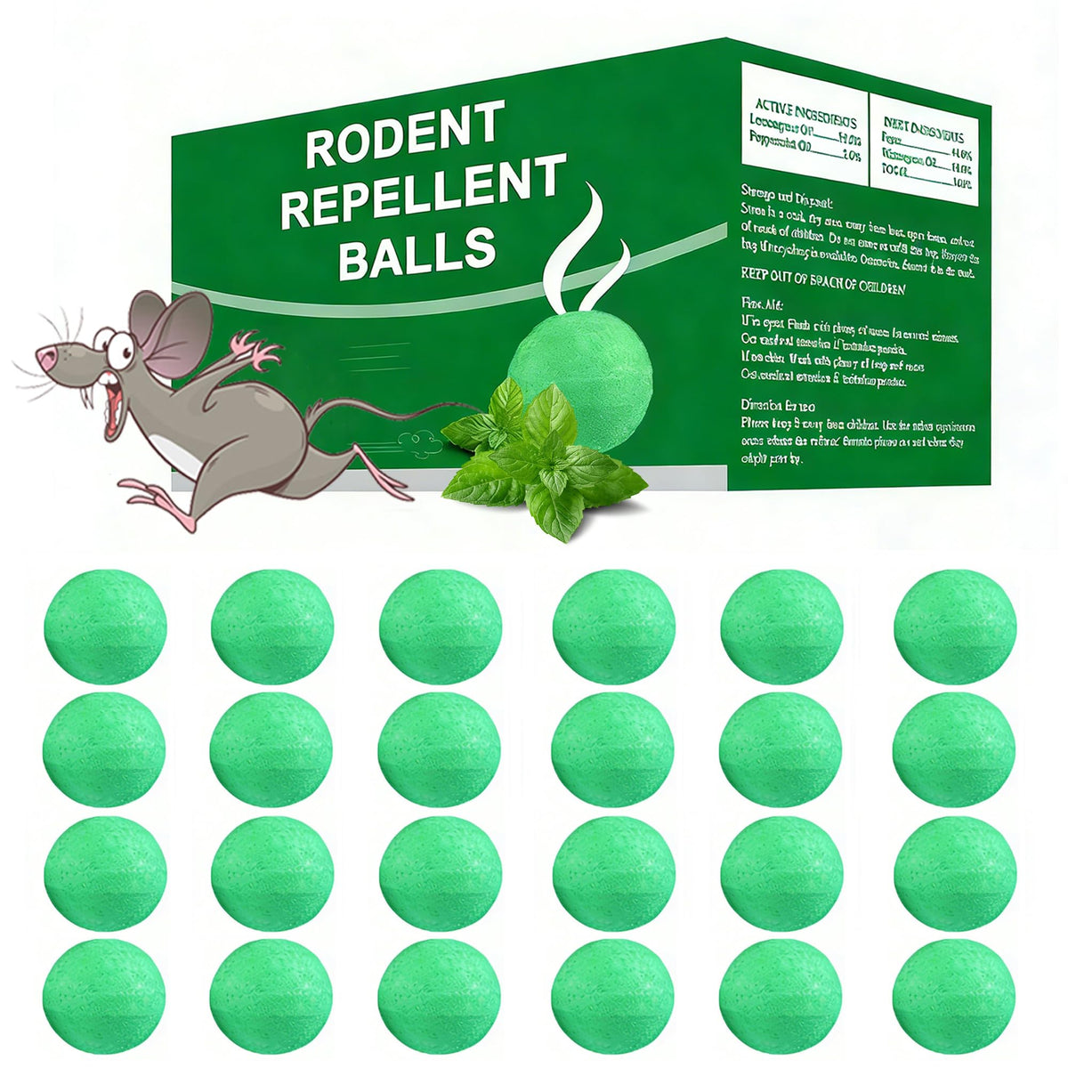 Balancexlite Plus Natural Mouse Repellent peppermint oil pellets front view