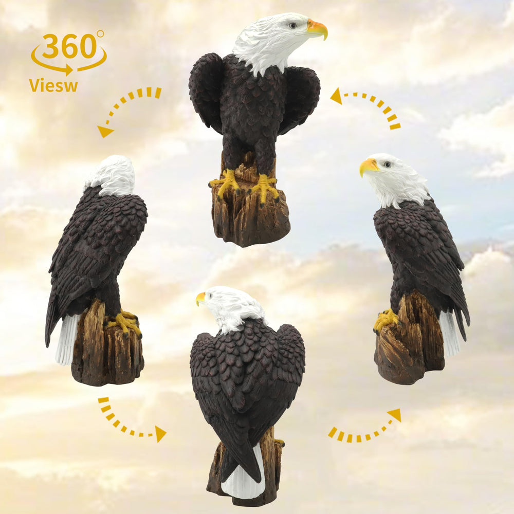 Bald Eagle Statue with detailed feather textures