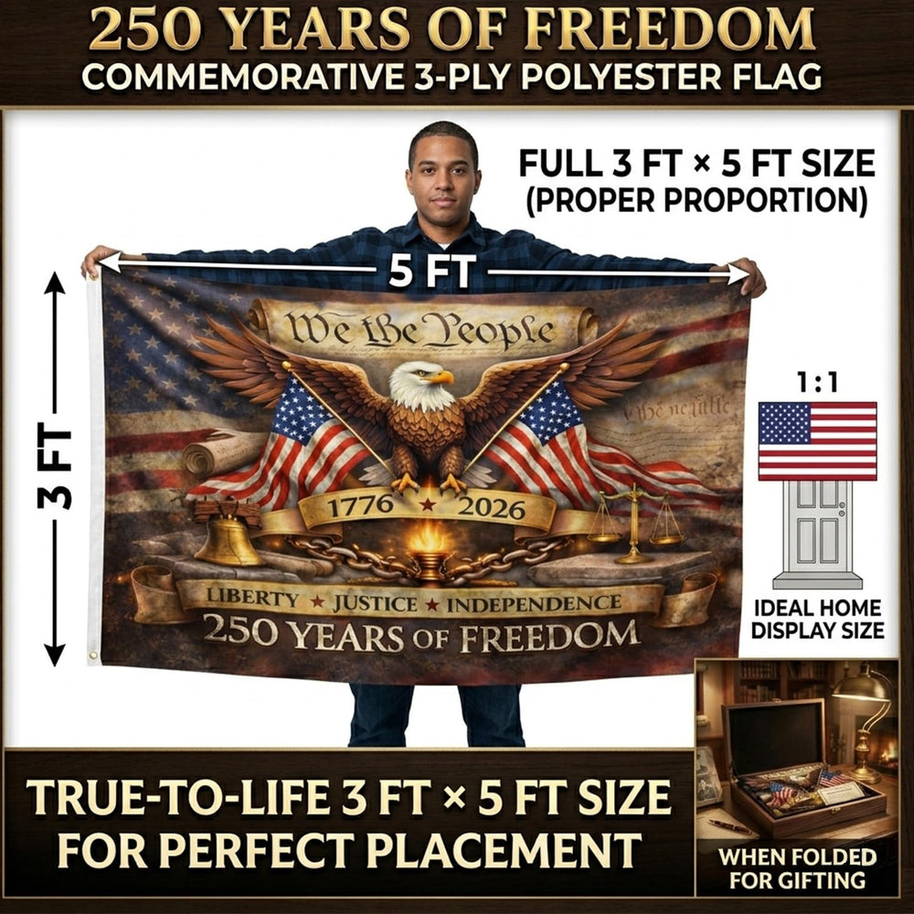 Bambluby USA Flag showing double-sided design