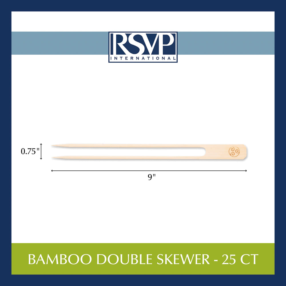 Bamboo BBQ Skewers displayed with grilled shish-kabobs
