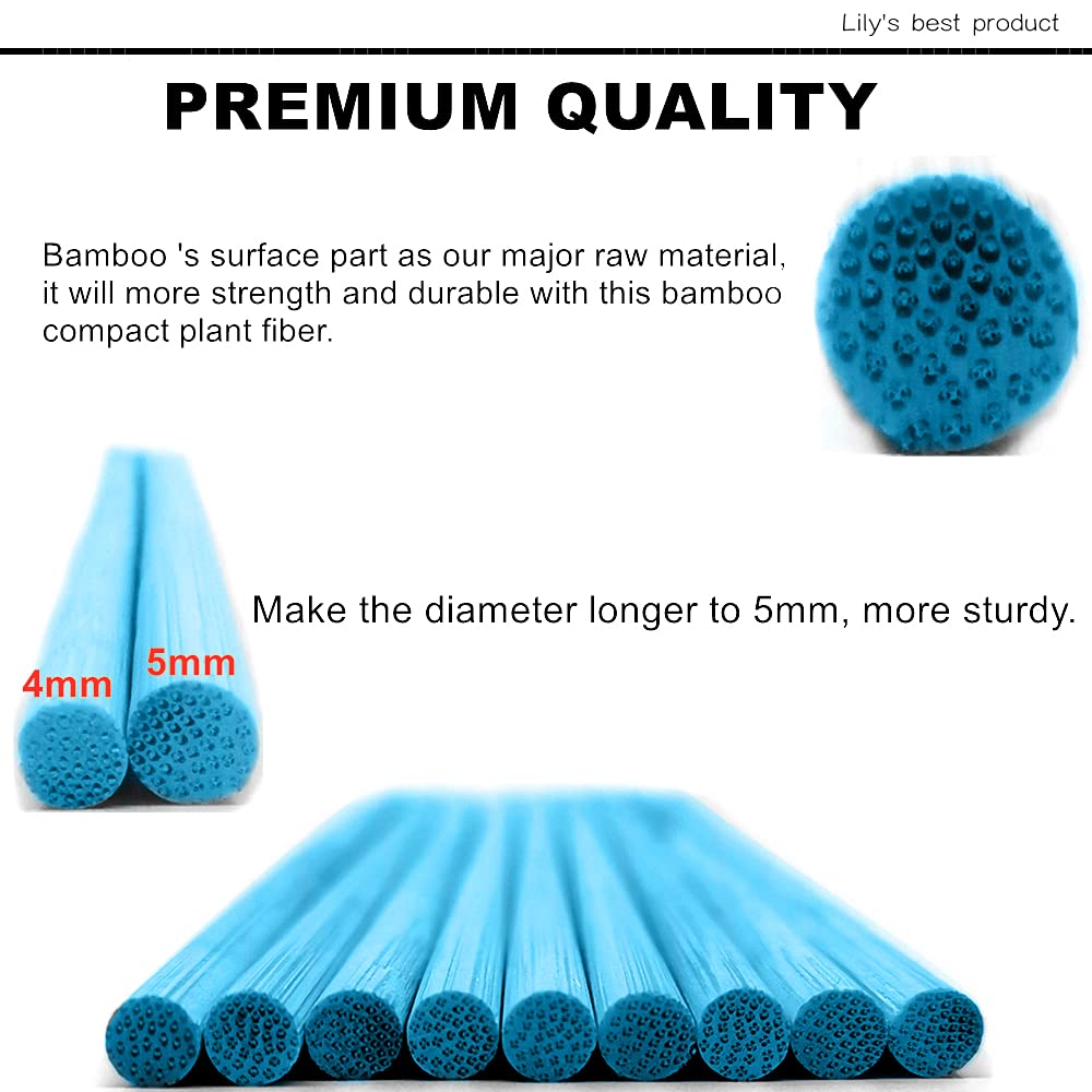 Bamboo plant stakes in a garden setting