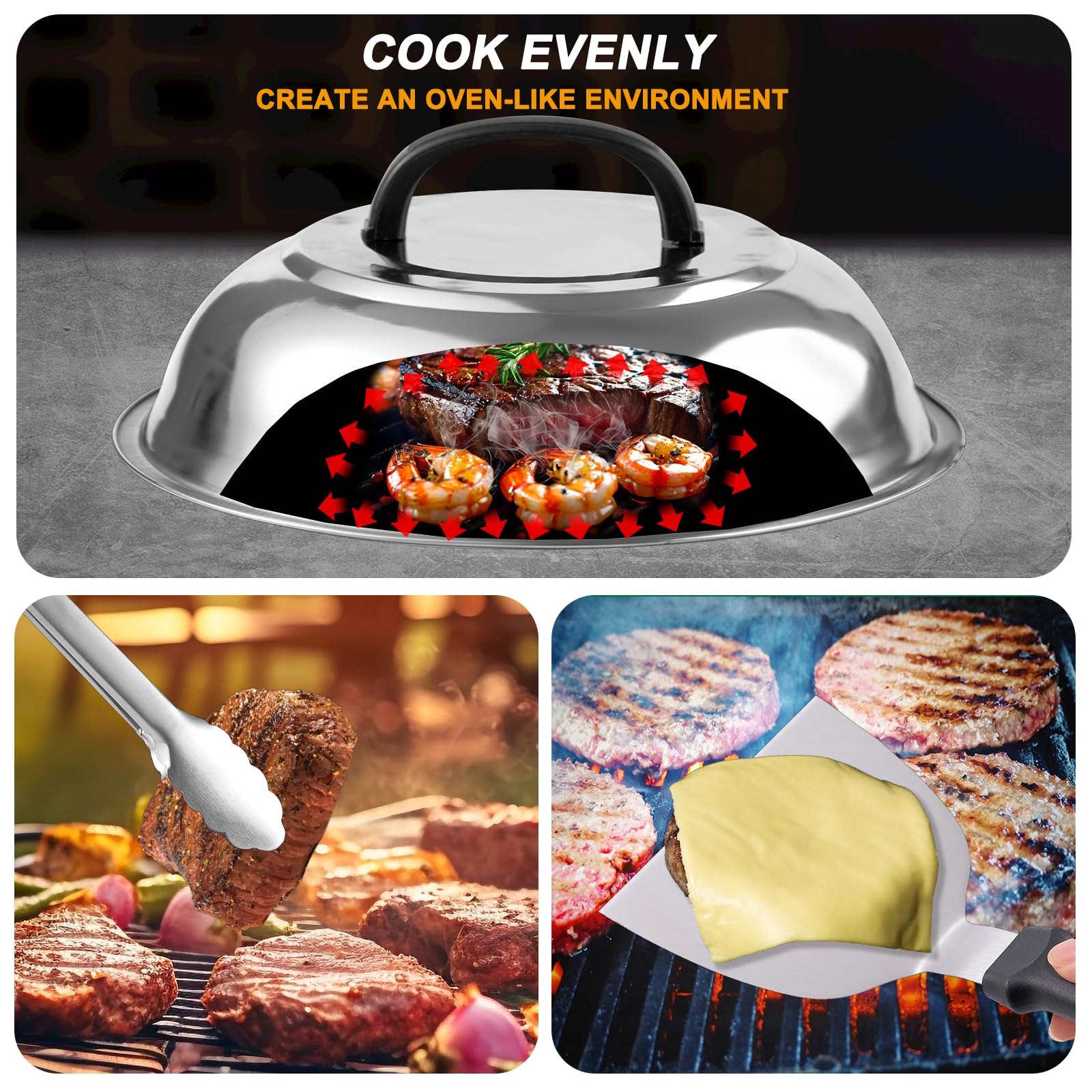 Bamboo sticks and apron included in YJHOLE grilling set