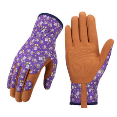 Bamllum Gardening Gloves for Women front view in purple