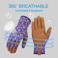 Bamllum Gardening Gloves on a garden table with tools
