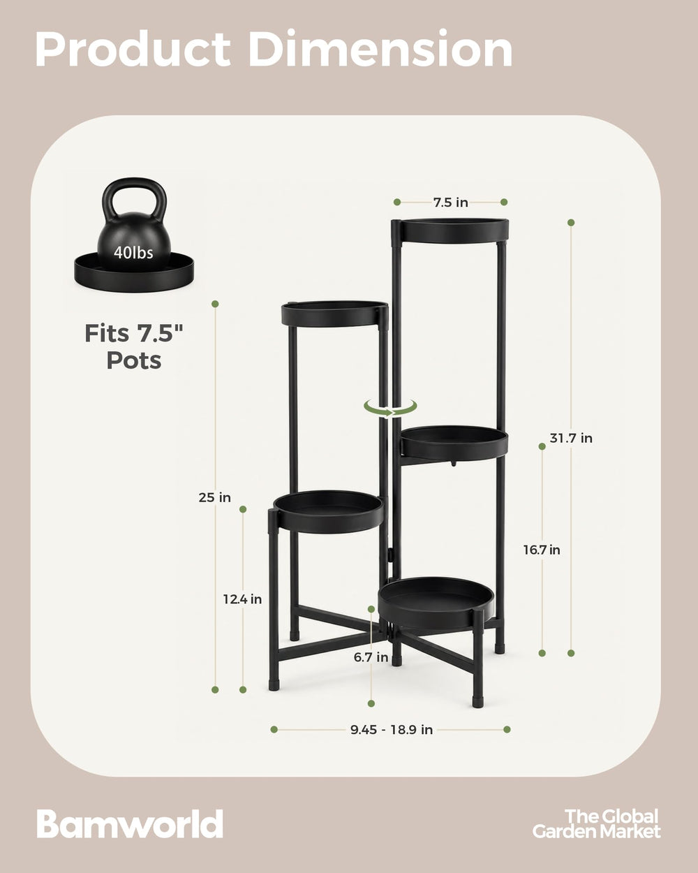 Bamworld 5 Tier Plant Stand assembly instructions