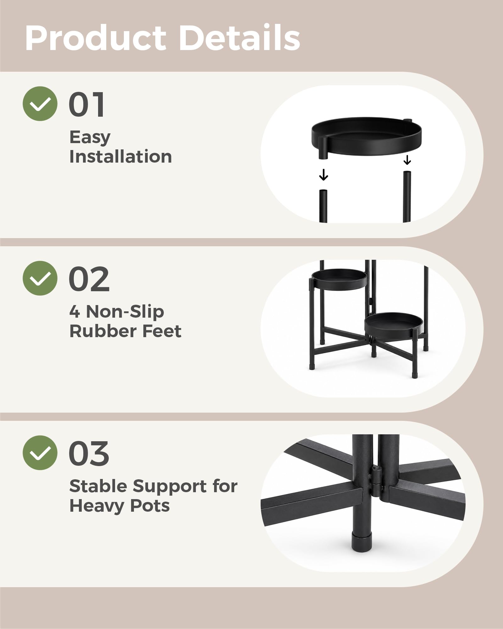 Bamworld 5 Tier Plant Stand in a living room setting
