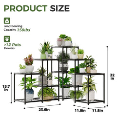Bamworld 5-Tier Plant Stand showcasing multiple plant pots