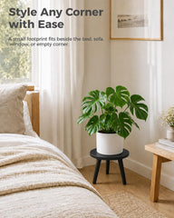 Bamworld Black Plant Stand assembly process with legs